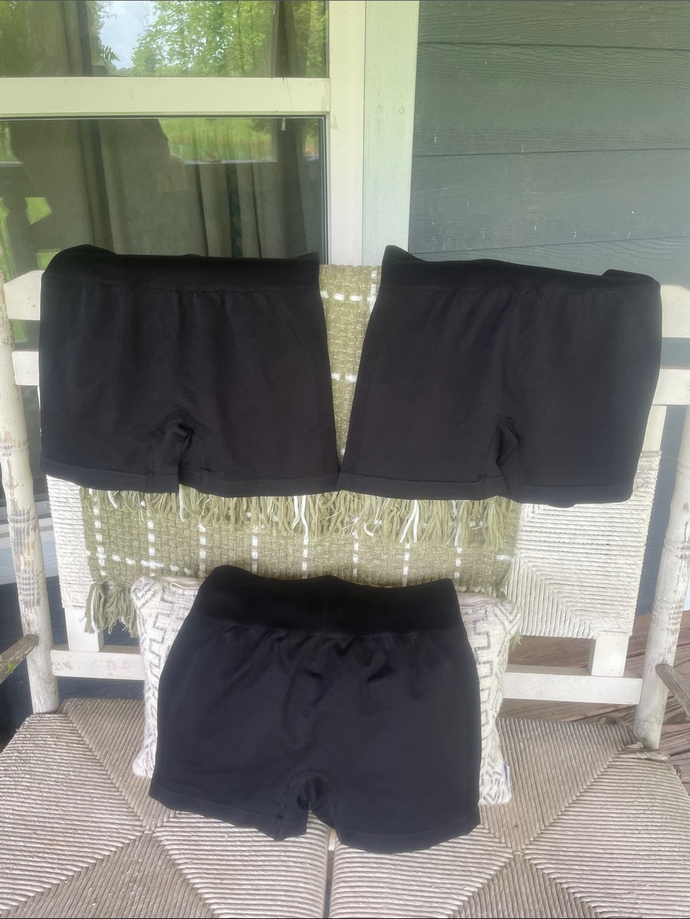 New never worn!!! PACK OF 3 Butt Lifting- Black Active Stretch Shorts